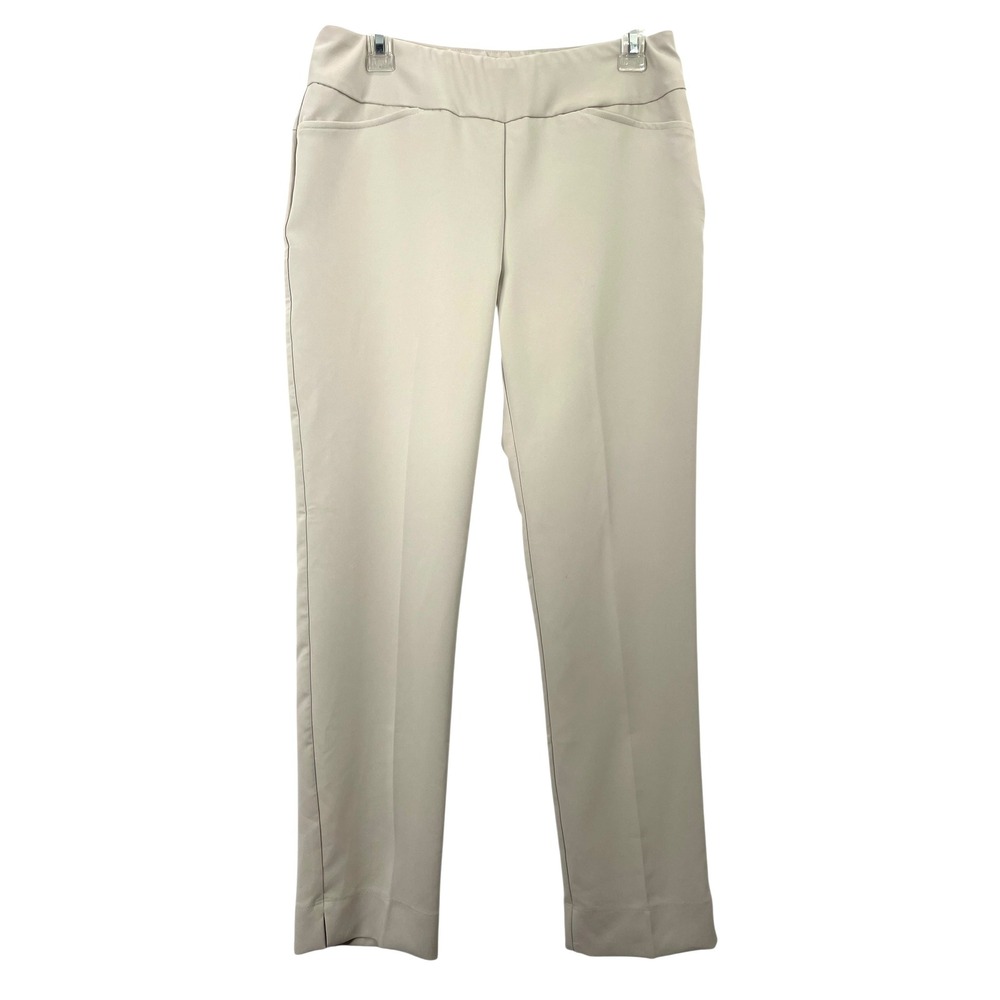 Ibkul athletic pull on golf pants Size 8 beige khaki